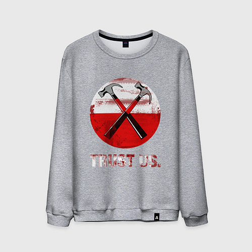 Мужской свитшот Pink Floyd: Trust us / Меланж – фото 1