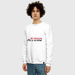 Свитшот хлопковый мужской Toyota Allion, цвет: белый — фото 2