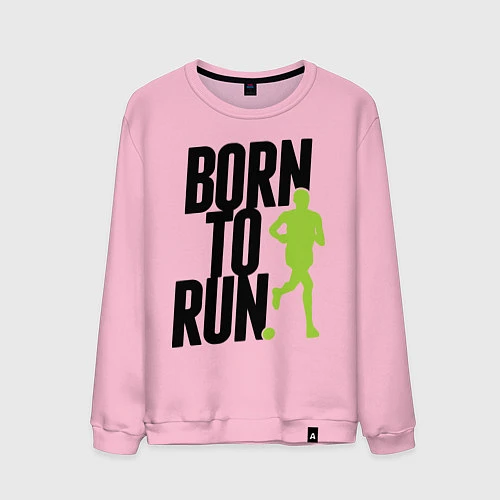 Мужской свитшот Рожден для бега / Светло-розовый – фото 1