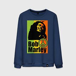 Свитшот хлопковый мужской Bob Marley: Jamaica, цвет: тёмно-синий