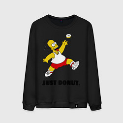 Свитшот хлопковый мужской Just Donut, цвет: черный