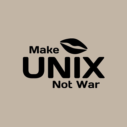 Мужской свитшот Make unix, not war / Миндальный – фото 3
