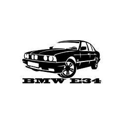 Свитшот хлопковый мужской BMW e34 5 series, цвет: белый — фото 2