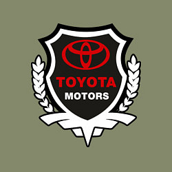 Свитшот хлопковый мужской Тойота моторс герб, цвет: авокадо — фото 2