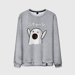Свитшот хлопковый мужской Ничоси азиат, цвет: меланж