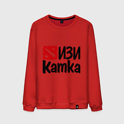 Свитшот хлопковый мужской Изи катка, цвет: красный