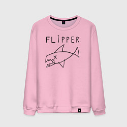 Свитшот хлопковый мужской Flipper, цвет: светло-розовый