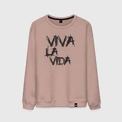 Свитшот хлопковый мужской Viva La Vida, цвет: пыльно-розовый