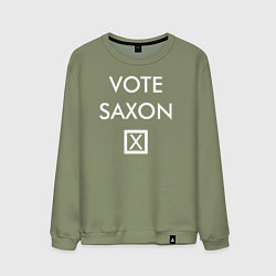 Свитшот хлопковый мужской Vote Saxon, цвет: авокадо