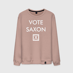 Свитшот хлопковый мужской Vote Saxon, цвет: пыльно-розовый