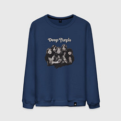 Свитшот хлопковый мужской Deep Purple: Rock Group, цвет: тёмно-синий