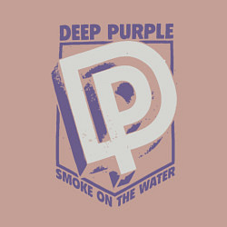 Свитшот хлопковый мужской Deep Purple: Smoke on the water, цвет: пыльно-розовый — фото 2