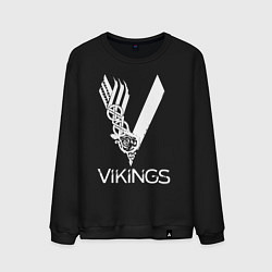 Свитшот хлопковый мужской Vikings, цвет: черный