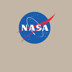 Свитшот хлопковый мужской NASA: Logo, цвет: миндальный — фото 2