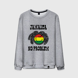 Свитшот хлопковый мужской Jamaica: No problem, цвет: меланж
