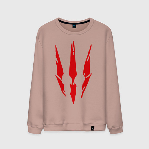 Мужской свитшот Ведьмак 3 / Пыльно-розовый – фото 1