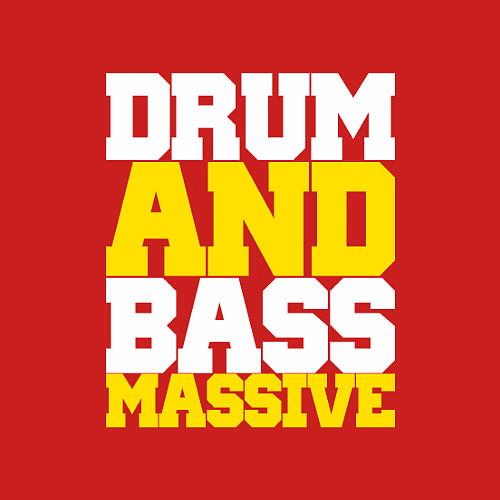 Мужской свитшот DRUM AND BASS MASSIVE / Красный – фото 3