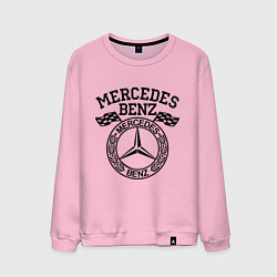 Свитшот хлопковый мужской Mercedes Benz, цвет: светло-розовый