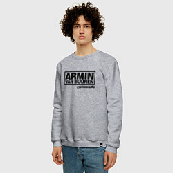 Свитшот хлопковый мужской Armin van Buuren, цвет: меланж — фото 2