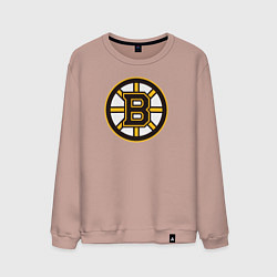 Свитшот хлопковый мужской Boston Bruins, цвет: пыльно-розовый