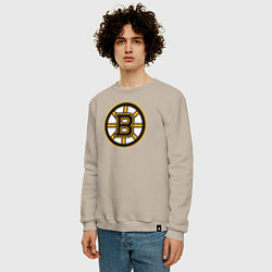 Свитшот хлопковый мужской Boston Bruins, цвет: миндальный — фото 2