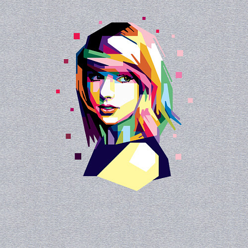 Мужской свитшот Taylor Swift Art / Меланж – фото 3