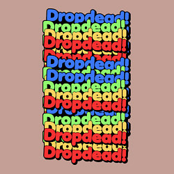 Свитшот хлопковый мужской DropDead надписи, цвет: пыльно-розовый — фото 2