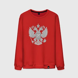 Свитшот хлопковый мужской Герб России, цвет: красный