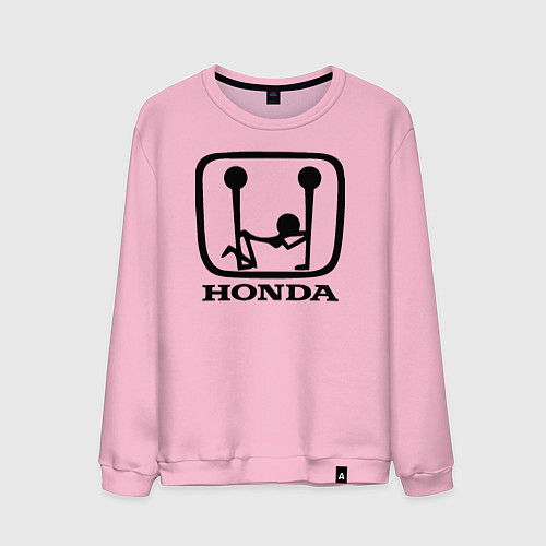 Мужской свитшот Honda Logo Sexy / Светло-розовый – фото 1