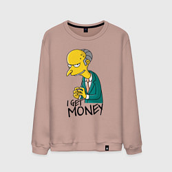 Мужской свитшот Mr. Burns: I get money