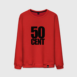Свитшот хлопковый мужской 50 cent logo, цвет: красный