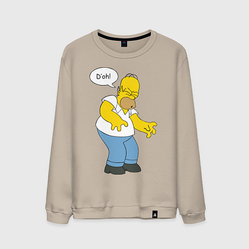 Мужской свитшот D'oh mood / Миндальный – фото 1