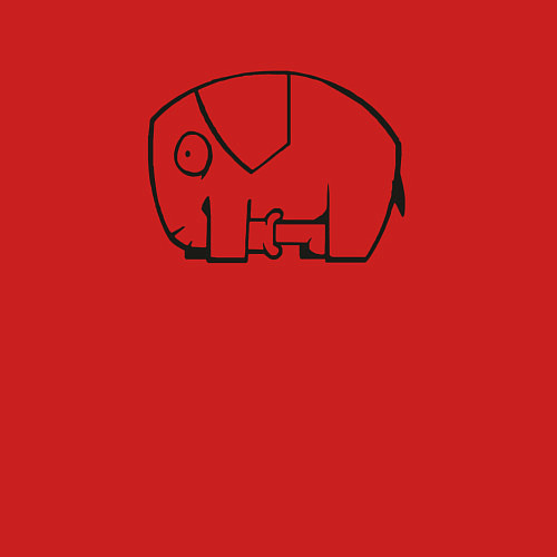 Мужской свитшот Самодостаточный слоник / Красный – фото 3