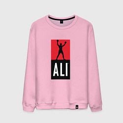 Свитшот хлопковый мужской Ali by boxcluber, цвет: светло-розовый