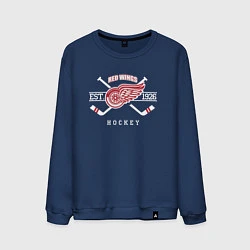 Свитшот хлопковый мужской Detroit Red Wings: Est.1926, цвет: тёмно-синий