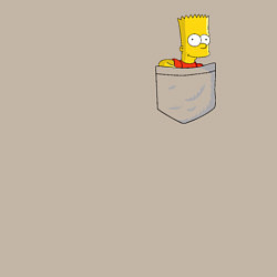 Свитшот хлопковый мужской Карманный Барт, цвет: миндальный — фото 2