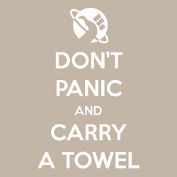 Свитшот хлопковый мужской Dont panic & Carry a Towel, цвет: миндальный — фото 2