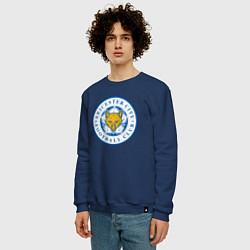 Свитшот хлопковый мужской Leicester City FC, цвет: тёмно-синий — фото 2