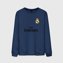 Свитшот хлопковый мужской Real Madrid: Fly Emirates, цвет: тёмно-синий