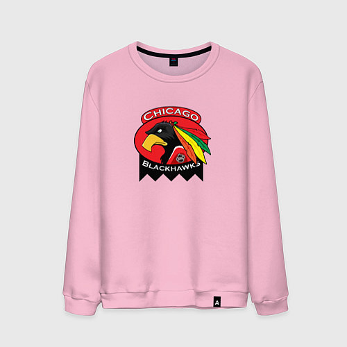 Мужской свитшот Chicago Blackhawks Hockey / Светло-розовый – фото 1