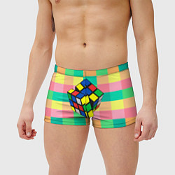 Мужские плавки Кубик Рубика, цвет: 3D-принт — фото 2