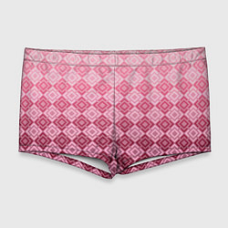 Мужские плавки Розовый геометрический градиентный узор, цвет: 3D-принт