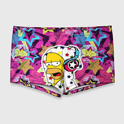 Мужские плавки Гомер Симпсон в звёздном балахоне!, цвет: 3D-принт