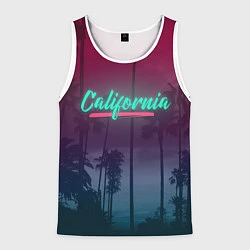 Майка-безрукавка мужская California, цвет: 3D-белый