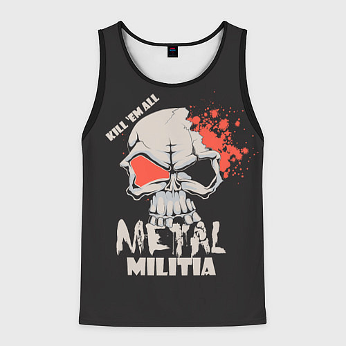 Мужская майка без рукавов Metal Militia / 3D-Черный – фото 1