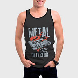 Майка-безрукавка мужская Metal Detector, цвет: 3D-черный — фото 2