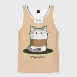 Майка-безрукавка мужская Catpuccino, цвет: 3D-белый