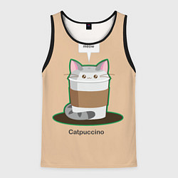 Майка-безрукавка мужская Catpuccino, цвет: 3D-черный