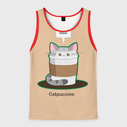 Майка-безрукавка мужская Catpuccino, цвет: 3D-красный
