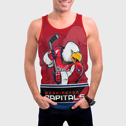Мужская майка без рукавов Washington Capitals / 3D-Красный – фото 3